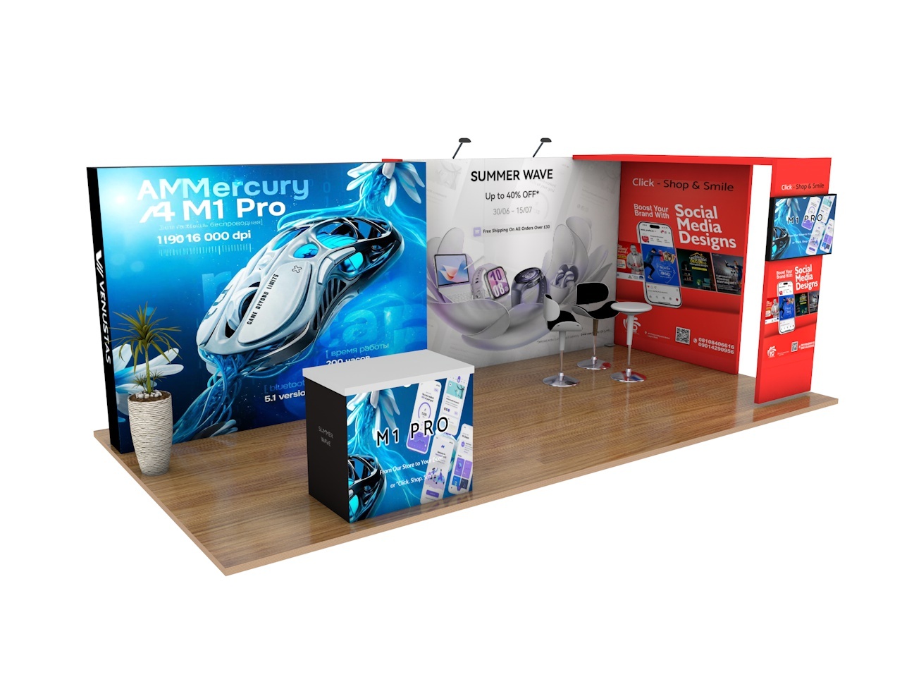 Backlit L25 Booth