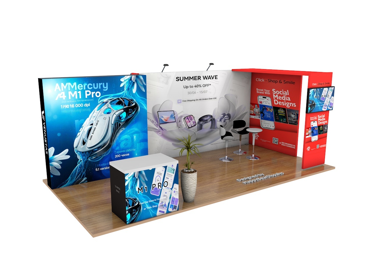 Backlit L25 Booth